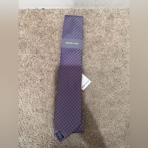 Michael Kors Geometric Purple Men's Tie